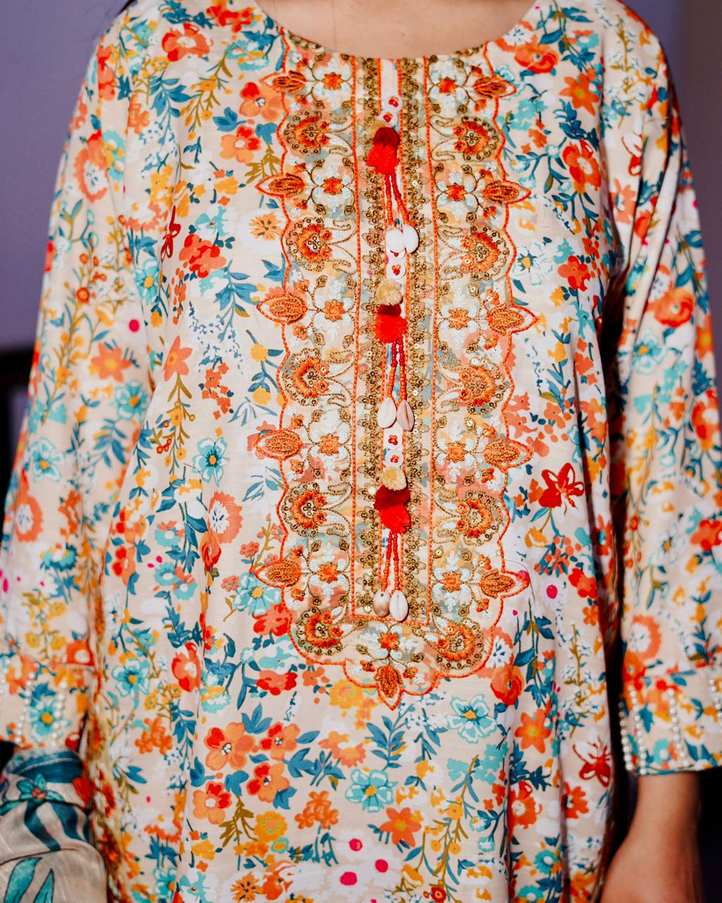 Bloom Floral - 3 Piece Lawn Suit